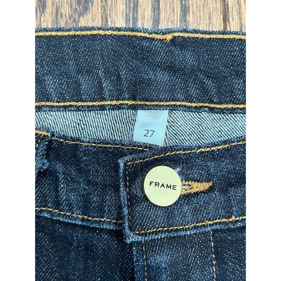FRAME Jeans Women's Size 27 Blue Denim Casual Straight Leg Flat Front NWOT - Picture 5 of 7